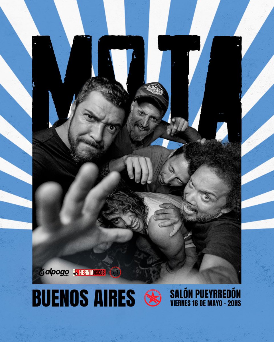 #MotaEnVivo
Y llegó el día de hacer este hermoso anuncio, tenemos fecha en Argentina!!!!
Nos vemos en el gran #salonpueyrredón!!
🔥🤘⚡️🤘🔥
“Aquí siempre habrá un lugar”

📍16 de mayo / 🇦🇷 BsAs /  #salonpueyrredon
🎟️ link en bio 

⚡️⚡️⚡️⚡️⚡️
#MOTA