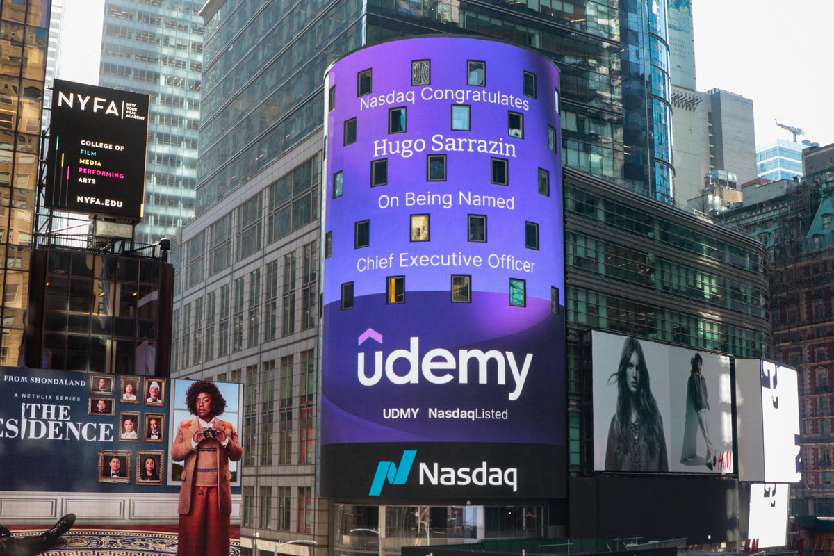 📍 Times Square, NYC

Shoutout to <a href="/Nasdaq/">Nasdaq</a> for being part of the journey from IPO to welcoming our new President and CEO, <a href="/HugoSarrazin/">Hugo Sarrazin</a>!