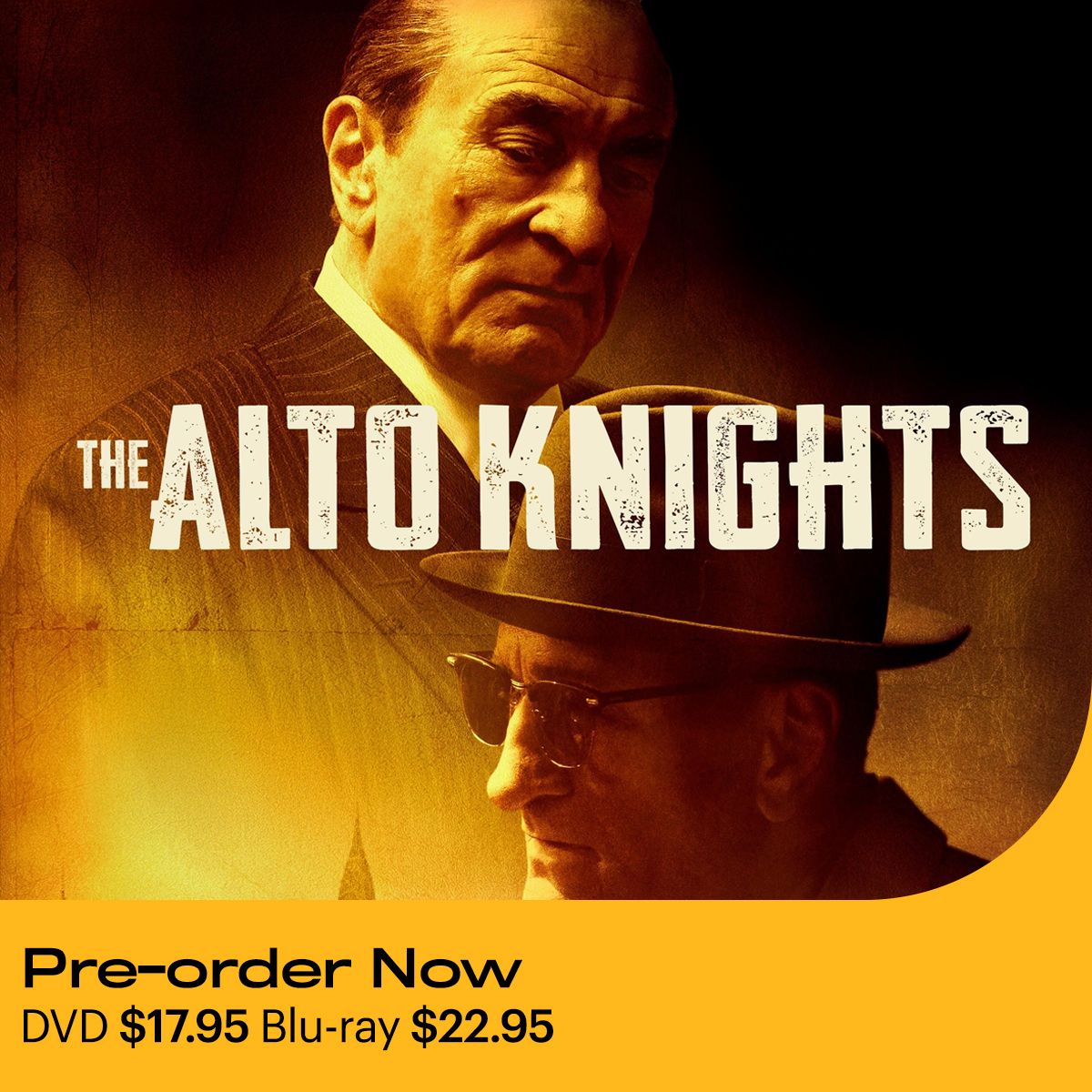 The most dangerous enemy is an old friend.

See Robert De Niro star as two of New York's most notorious organized crime bosses in "The Alto Knights," in theaters this weekend and pre-order your copy on Blu-ray and DVD!

ow.ly/Rq8c50Vml8b

GRUV. Entertainment Delivered.