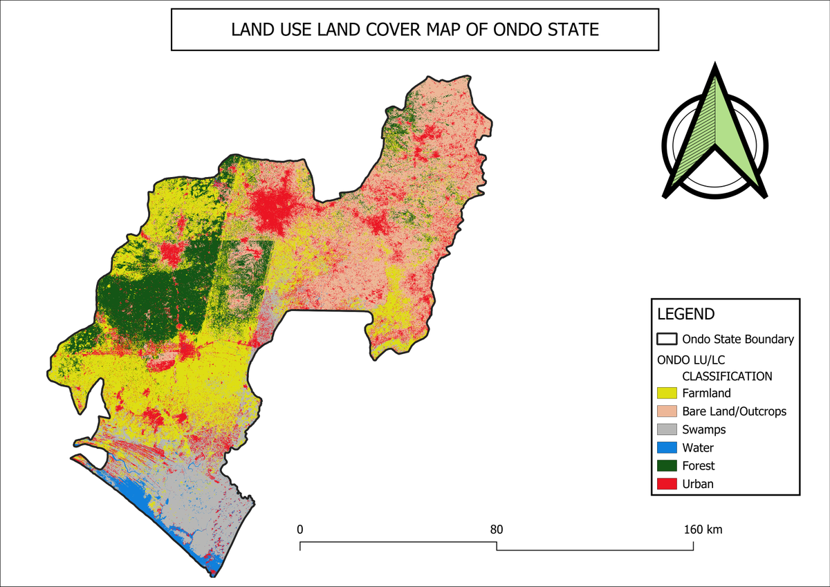 AnadataHQ's tweet photo. 🚀 Geospatial Insights: LULC Classification of Ondo State! 🌍

Our analysis reveals land use patterns:
🌲 Forest: 2,088.43 km²
🌾 Farmlands: 4,196.43 km²
📊 This data is crucial for agriculture, conservation, and sustainable planning.

🔍 #GIS #RemoteSensing #OndoState #Anadata https://t.co/hGMAsLlzDc