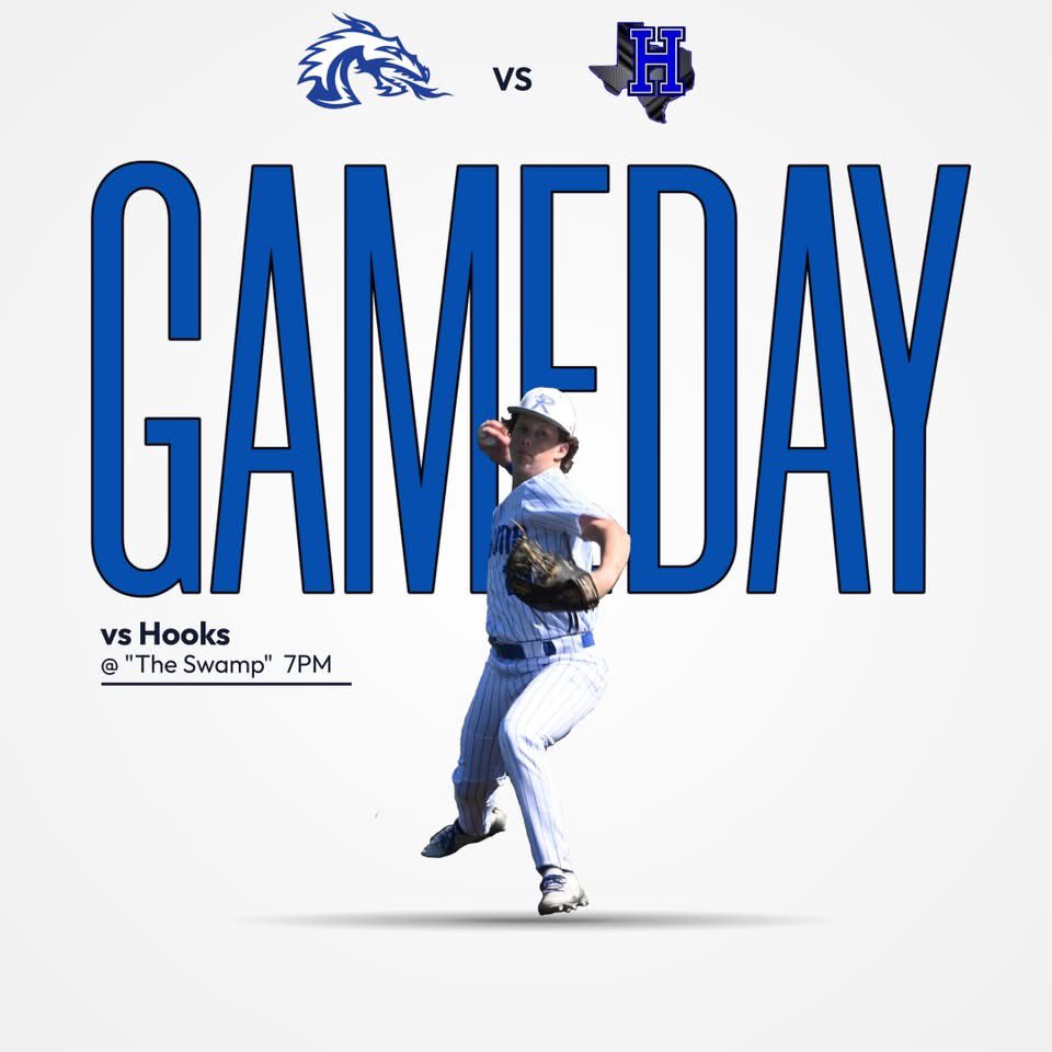 The Dragons will host the Hooks Hornets tonight at 7 o'clock as they look to remain unbeaten in district play. Let's pack out The Swamp! #together