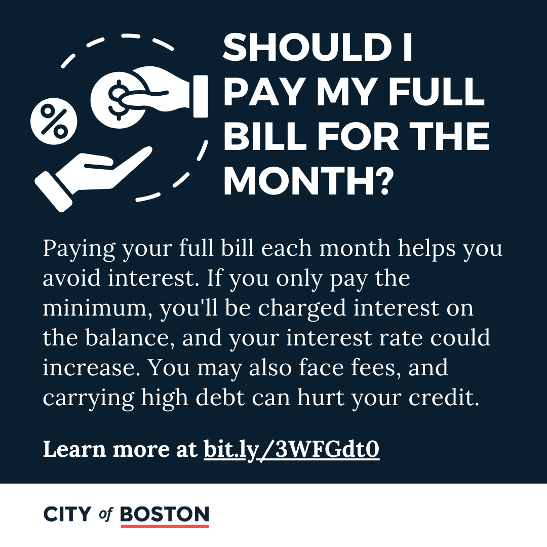 ConsumerBoston's tweet image. You shouldn't pay the minimum on your bills. 
#Credit #FinancialLiteracy #Consumer