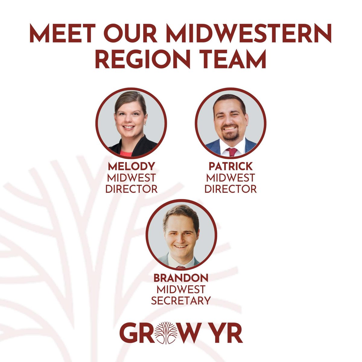 I am beyond excited to have <a href="/MelodyQuante/">Melody Quante</a>, <a href="/Patrick_Roy_Neb/">Patrick Roy</a> &amp; <a href="/RealPrichard/">Brandon Prichard</a> on my Midwest team as we head into the next @growyr2023 term! 

These three of Grown their state federations to new heights and will be monumental in continuing the #MidwestIsBest mentality!