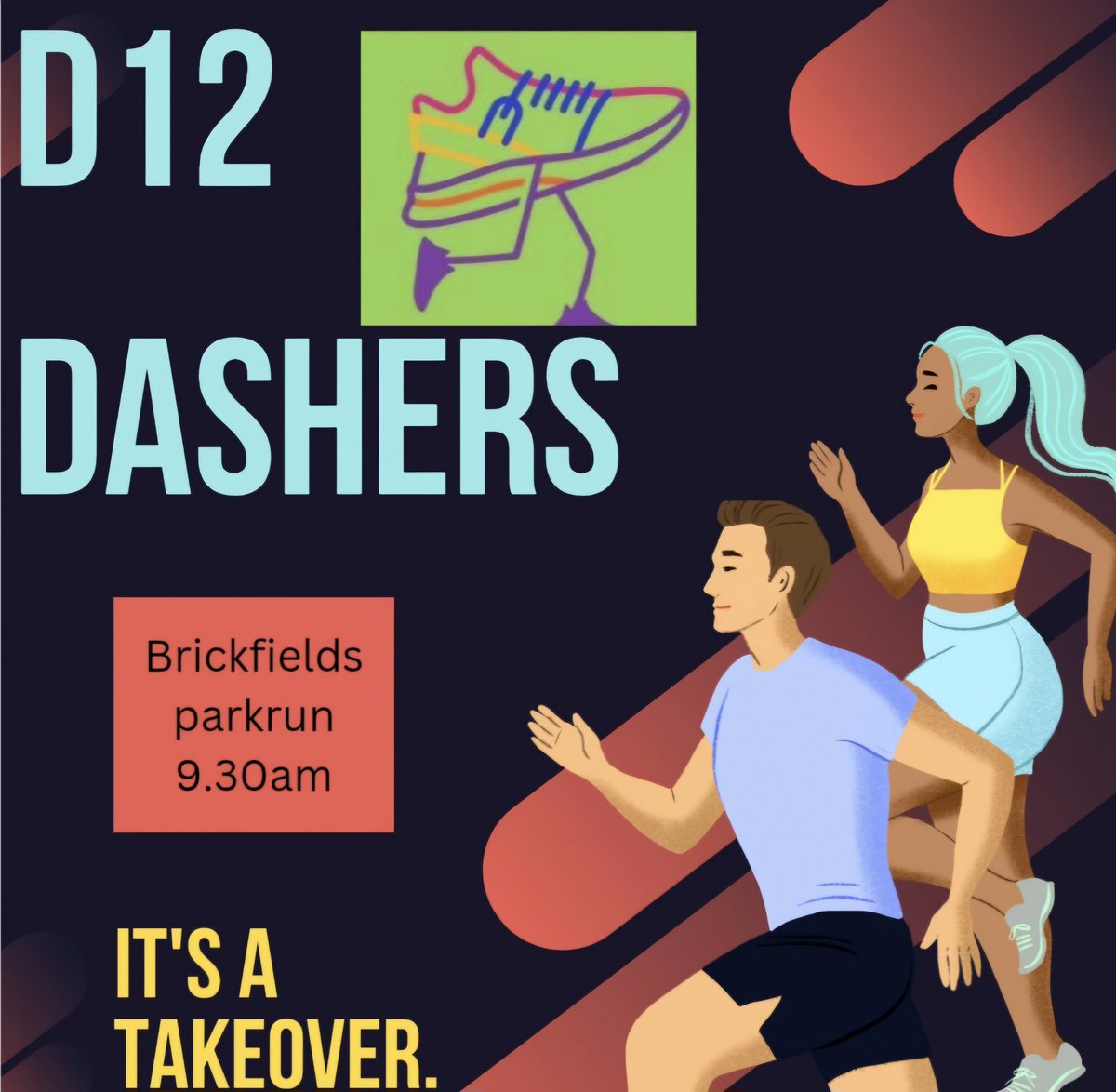 Tomorrow morning we'll have our first takeover of the year. The crew from D12 Dashers will be chatting all things walking,  jogging &amp; running. A social stroll twice a week around D12 gets many out. They'll have all the info you need to join. 
Saturday 9.25am