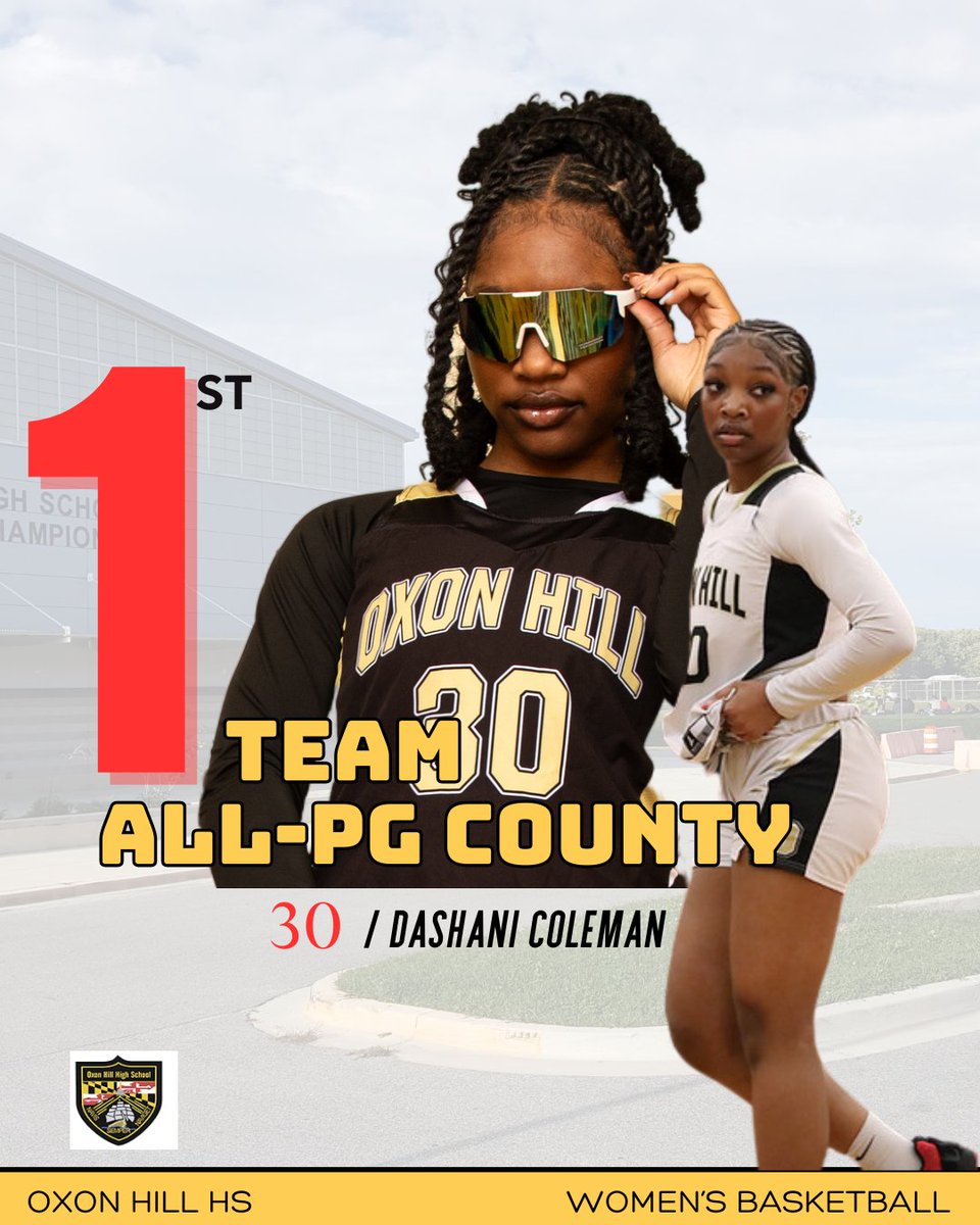 Congratulations to senior, Dashani Coleman, on her selection to the 2025 PG County All 1st team.

#WeSail