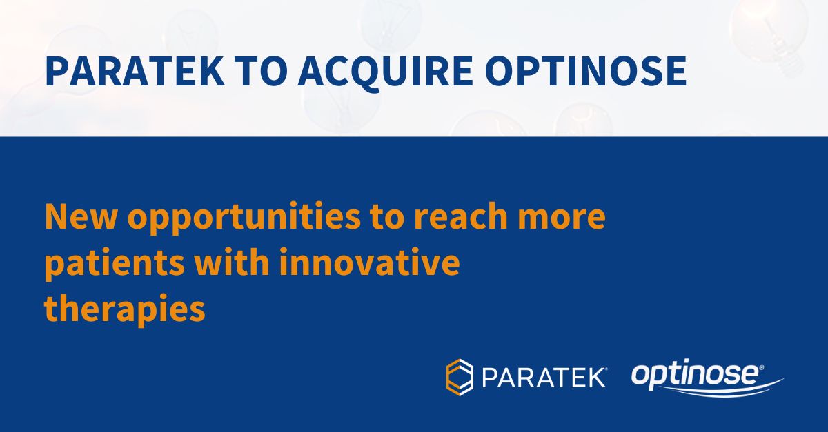 Paratek is expanding its portfolio with its planned acquisition of Optinose. Leveraging our commercial expertise and established presence in primary care and specialty markets, we will be able to reach more patients with innovative therapies. bit.ly/41I6BUM