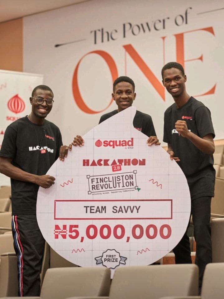ekititrends's tweet image. **Ekiti State Trio Wins ₦5 Million Grand Prize at GTB Squadco Hackathon 2.0**

In a thrilling conclusion to the GTB Squadco Hackathon 2.0, Team Savvy, consisting of Adeosun Covenant, Favour Adebayo, and Samuel Adeyemi from Ekiti State, decisively claimed the grand prize of ₦5…