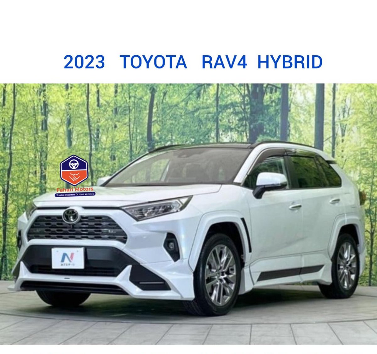 faharimotors's tweet image. Agiza nasi @faharimotors :
2023 TOYOTA RAV 4  HYBRID 
-Engine Size 2,000cc 
-Doors 5 Automatic 
-Fuel Petrol ,5 Seats
-Color White
-Millage 3,650 km
-Alloy Wheels 
-Fog lights 
-Alloy wheels 
-Radio
-cd player 
-Power Steering 
-Power window 
-DVD
-Air Conditioner 
-Navigation…
