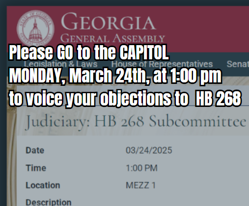 CivicViewPoint's tweet photo. The #HB268 Subcommittee will meet MONDAY, March 24th, at 1:00pm.
Please GO to the GEORGIA CAPITOL to ask the Subcommittee to #StopHB268, a dangerous bill that ERASES PARENTAL RIGHTS & STUDENT PRIVACY, while FAILING to provide any real "school safety!"
Please arrive early & sign up to speak. #gapol