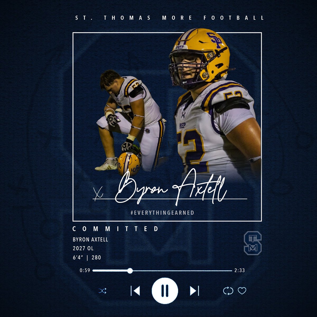 Byron Axtell (@axtell_byron) on Twitter photo Beyond blessed to be giving the opportunity to attend <a href="/STMCT_Football/">St. Thomas More Football</a> I will be going there for the 2025-2026 season! And will be reclassing to 2027! Ready to work! Thanks for opportunity form <a href="/Coach_Ander5on/">Coach Anderson</a> #AGTG Beyond blessed to be giving the opportunity to attend <a href="/STMCT_Football/">St. Thomas More Football</a> I will be going there for the 2025-2026 season! And will be reclassing to 2027! Ready to work! Thanks for opportunity form <a href="/Coach_Ander5on/">Coach Anderson</a> #AGTG