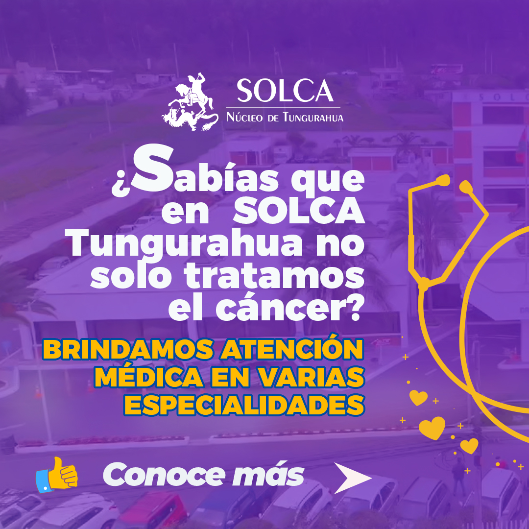 solcaambato1's tweet photo. 📢 En SOLCA Tungurahua no solo tratamos el cáncer, ofrecemos atención en múltiples especialidades médicas. 📷 📷#Salud https://t.co/K2Ja1r9CH8