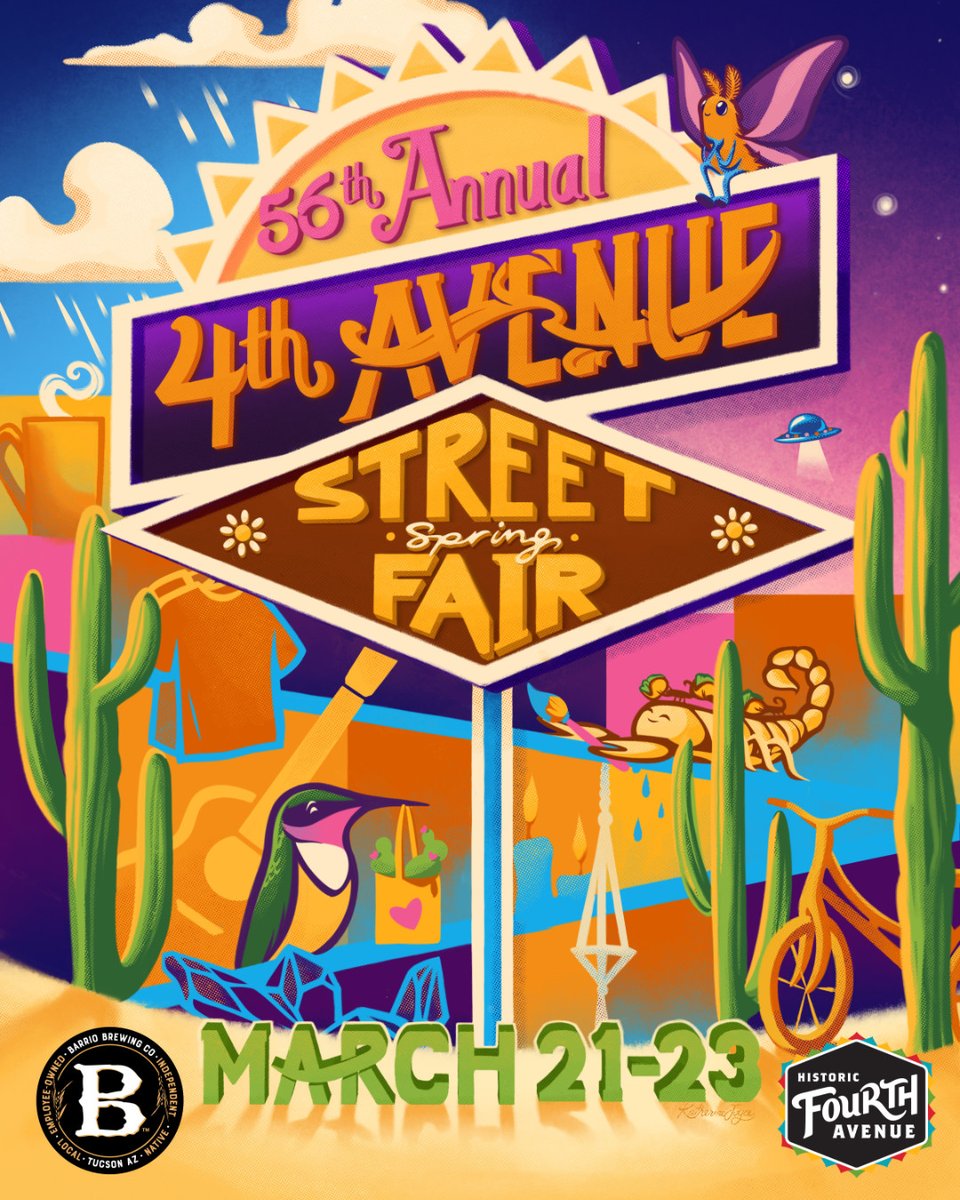 🌸🍻 Spring vibes are here, and so is the 4th Ave Spring Street Fair! 🎉 Barrio Brewing is proud to be serving up your favorite brews all weekend long, March 21-23, from 10 AM to 6 PM.☀️