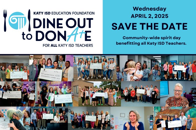 Cardiff Junior High (@cardiffcolts) on Twitter photo Restaurants around Katy are supporting Katy ISD teachers. When you Dine Out on April 2nd at supporting restaurants, a portion of the sales supports Katy ISD teacher grants. katyisdeducationfoundation.org/events/do2d <a href="/cjhpta/">CardiffJH PTA</a> Restaurants around Katy are supporting Katy ISD teachers. When you Dine Out on April 2nd at supporting restaurants, a portion of the sales supports Katy ISD teacher grants. katyisdeducationfoundation.org/events/do2d <a href="/cjhpta/">CardiffJH PTA</a>