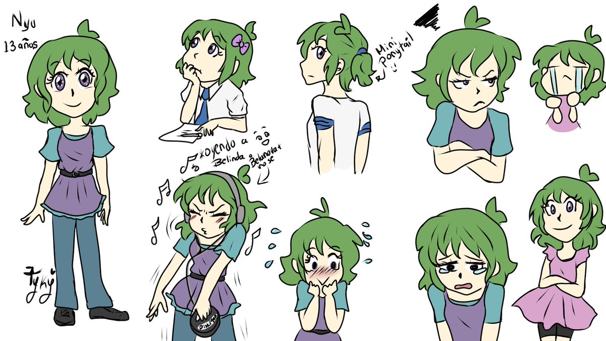 TykyArts's tweet image. Algunas facetas de Nyu 🌱💕

"Ella tiene 13 años, cursa secundaria. Es muy fantasiosa y creativa. Es hija única, vive con su mama y su papá, aunque la mayor parte del tiempo estan trabajando y la ven por la tarde. Le gusta visitar a su abuelita."

Datos sin querer 🫣

#magicfairy