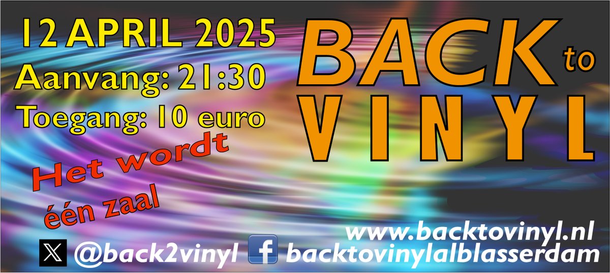 Back2Vinyl's tweet image. Gezien de matige verkoop van het aantal kaartjes, hebben we besloten maar één zaal in te richten voor ons feest. Een besluit dat we uiteraard liever niet hadden genomen, want 2 stijlen muziek apart van elkaar, laat net iedereen beter aan zijn trekken komen.