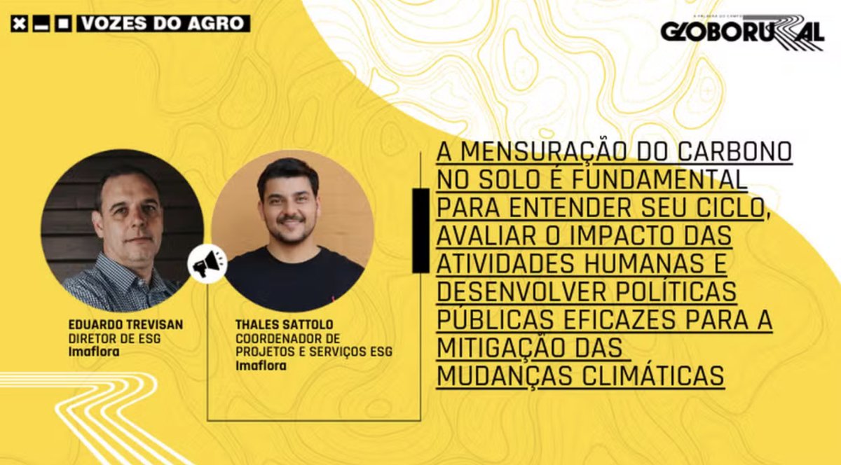 Imaflora (@imaflora) on Twitter photo Nossa equipe de Certificação e ESG e Projetos e Serviços ESG escrevem artigo para <a href="/Globo_Rural/">Globo Rural</a> sobre como a mensuração de carbono do solo pode gerar ganhos adicionais para o produtor. Leia o artigo
completo aqui: globorural.globo.com/opiniao/vozes-… Nossa equipe de Certificação e ESG e Projetos e Serviços ESG escrevem artigo para <a href="/Globo_Rural/">Globo Rural</a> sobre como a mensuração de carbono do solo pode gerar ganhos adicionais para o produtor. Leia o artigo
completo aqui: globorural.globo.com/opiniao/vozes-…