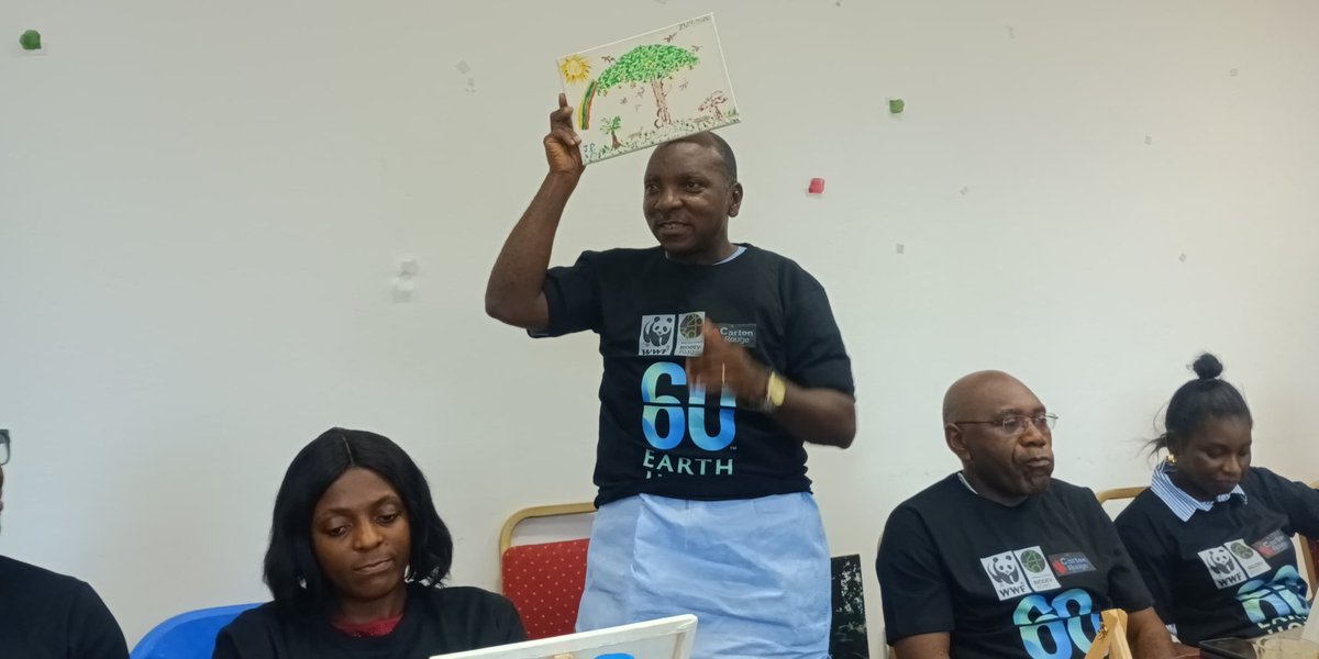 Today, WWF Cameroon staff participated in a sip-and-paint event to raise awareness about biodiversity loss and food waste as part of our Earth Hour campaign! Art is a powerful tool in creating change.<a href="/earthhour/">Earth Hour Official</a>#BiggestHourForEarth