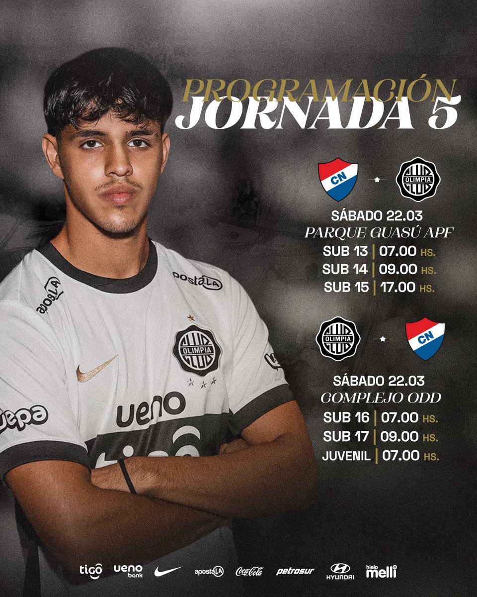 FormativasO's tweet photo. ⚽️ Calendario plenamente definido para nuestra quinta jornada de partidos en el Torneo Anual.

¡Vamos, Decano! ⚔️

#SoyDelOlimpia ⚪️⚫️⚪️ https://t.co/pYQOAcAt36
