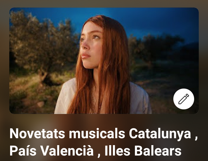 Juan Ángel (@juanangel_jdj30) on Twitter photo Les millors novetats d'aquesta setmana en la nostra llengua
Spotify
open.spotify.com/playlist/2Rqh9…
Cançons de <a href="/flordmaig/">Maig</a> <a href="/aka_Julsx/">JULS</a> <a href="/socesther/">ESTHER</a> #planET <a href="/TomeuPenya/">Tomeu Penya (oficial)</a> <a href="/dani6ix/">6</a> <a href="/vennusauri/">Ven’nus i/o Valèria</a> <a href="/xicu____/">xicu</a> <a href="/lhimalaia/">LAIALAIA</a> <a href="/oerra_grup/">O-ERRA • Focs Artificials OUT NOW!📀</a> <a href="/gemmsol/">gemm 🌞</a> <a href="/juliaauba/">Júlia Aubà</a> <a href="/lu_rois/">信阳上课/信阳上门/信阳上门服务/信阳外卖/信阳外送员/信阳外送媛/信阳服务</a> ...
YouTube
youtube.com/playlist?list=… Les millors novetats d'aquesta setmana en la nostra llengua
Spotify
open.spotify.com/playlist/2Rqh9…
Cançons de <a href="/flordmaig/">Maig</a> <a href="/aka_Julsx/">JULS</a> <a href="/socesther/">ESTHER</a> #planET <a href="/TomeuPenya/">Tomeu Penya (oficial)</a> <a href="/dani6ix/">6</a> <a href="/vennusauri/">Ven’nus i/o Valèria</a> <a href="/xicu____/">xicu</a> <a href="/lhimalaia/">LAIALAIA</a> <a href="/oerra_grup/">O-ERRA • Focs Artificials OUT NOW!📀</a> <a href="/gemmsol/">gemm 🌞</a> <a href="/juliaauba/">Júlia Aubà</a> <a href="/lu_rois/">信阳上课/信阳上门/信阳上门服务/信阳外卖/信阳外送员/信阳外送媛/信阳服务</a> ...
YouTube
youtube.com/playlist?list=…