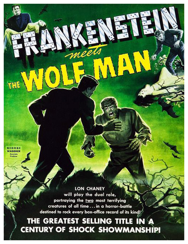 rare poster before Bela joined the cast 'Frankenstein Meets the Wolf Man' (1943)