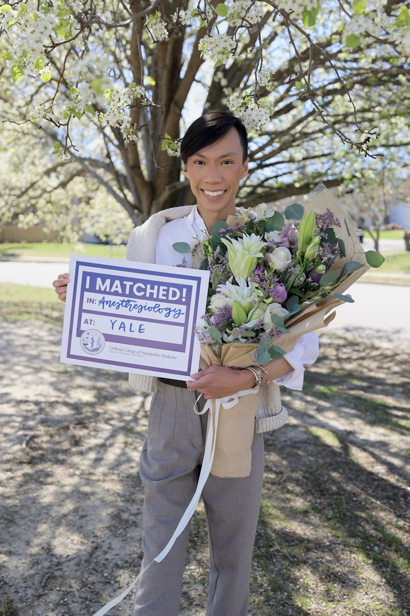ChrisNguyenDO's tweet image. This is so much greater than me & everything I’ve ever dreamt of… I’m grateful for the opportunity to become an ANESTHESIOLOGIST!! Thank you for my support system who has stood by me through it all! To my future patients, always come as your authentic selves!! 🫶🏼🌈 #Match2025