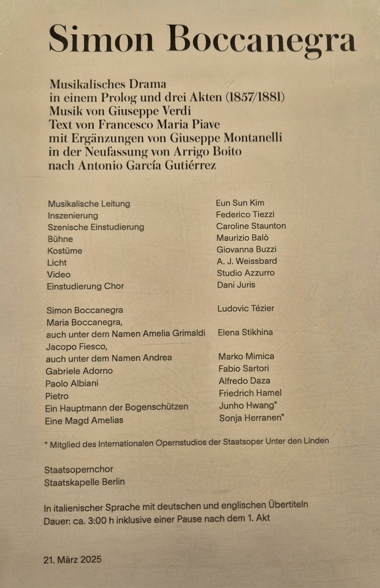 Opernjunkie's tweet photo. Nach etwa 10 Aufgüssen ist das Hirn so matschig, da hinterfragt man auch die crude Handlung von Giuseppe #Verdi|s #SimonBoccanegra nicht mehr 🙃 Freue mich heute vor allem auf die wunderbare Elena #Stikhina 🎶 #StaatsoperBerlin https://t.co/ciCwnWOWVT