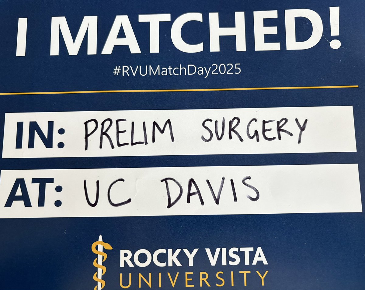 I’m headed to Northern California for the next year. This means my husband and I will be geographically separated during this time, but I am hopeful that this will be a stepping stone for me matching next year and us being together once more. #MatchDay2025