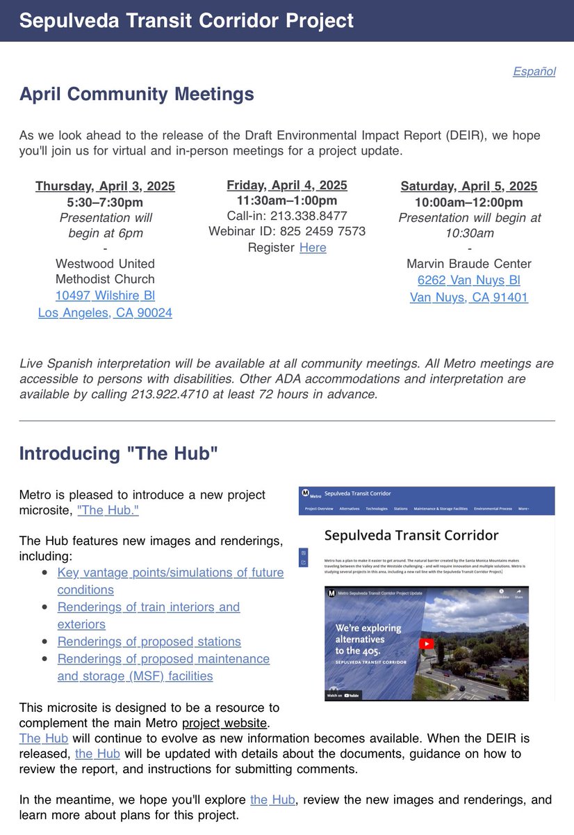 numble's tweet photo. LA Metro announces community meetings in April for Sepulveda line ahead of Draft EIR release. They also launched a “hub” site with renderings and details of options being considered.

https://t.co/TiH6iRrBDa https://t.co/ajqwBb0mbv