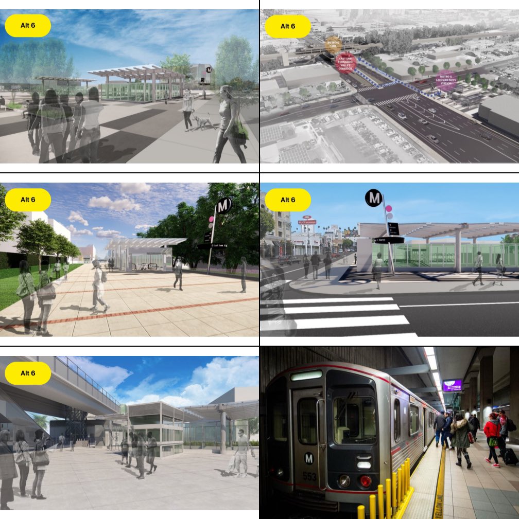 numble's tweet photo. LA Metro announces community meetings in April for Sepulveda line ahead of Draft EIR release. They also launched a “hub” site with renderings and details of options being considered.

https://t.co/TiH6iRrBDa https://t.co/ajqwBb0mbv