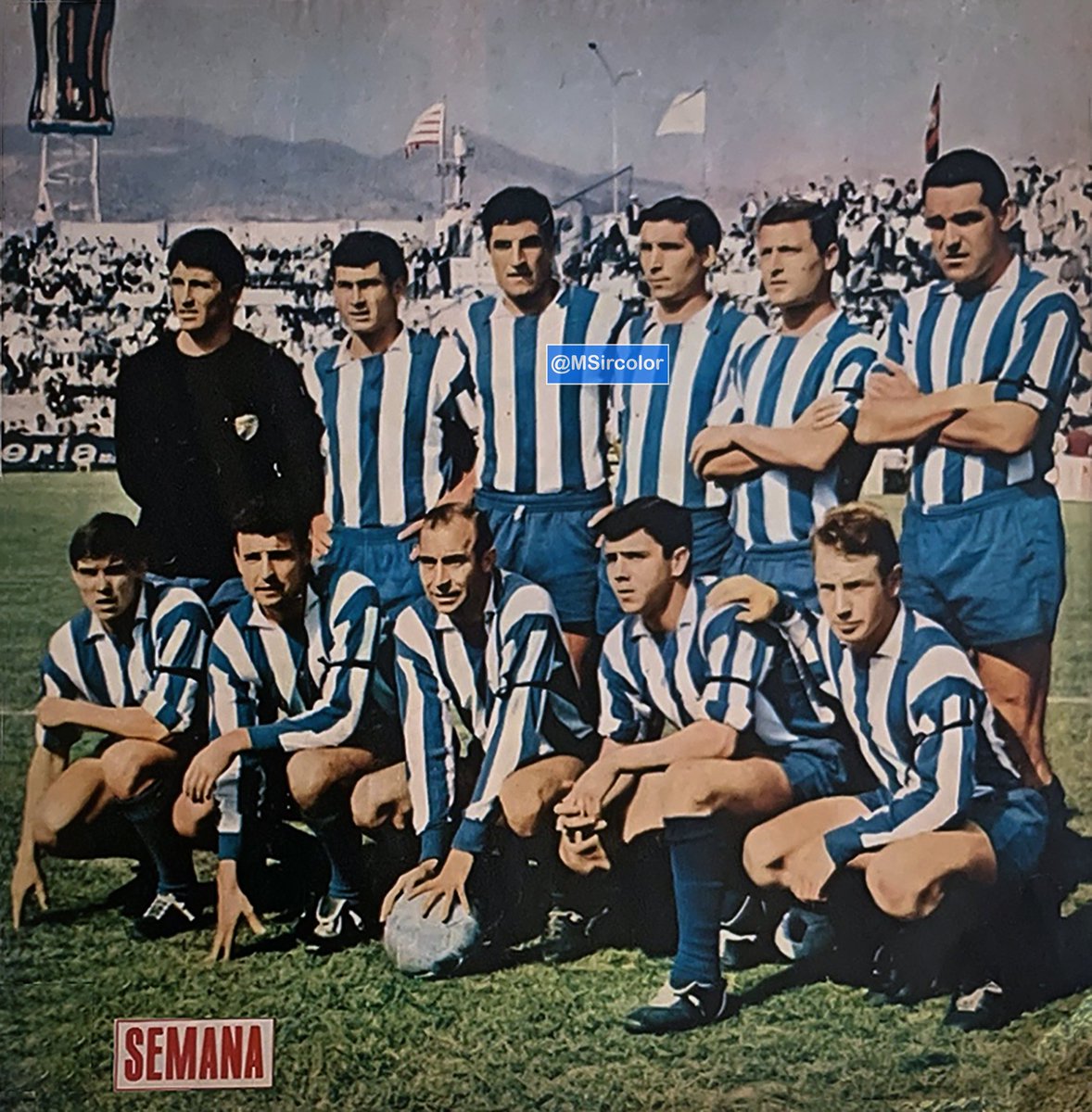 MSircolor's tweet photo. Póster de la revista #Semana del #CDMálaga temporada 65-66 en el #EstadiodelaRosaleda #Juanito #Montero #Martínez #Vallejo #Robles #Garay;;#Aragón #Ribera #Pepillo #Berruezo y #Ontiñano https://t.co/D2Ey8tUKHI