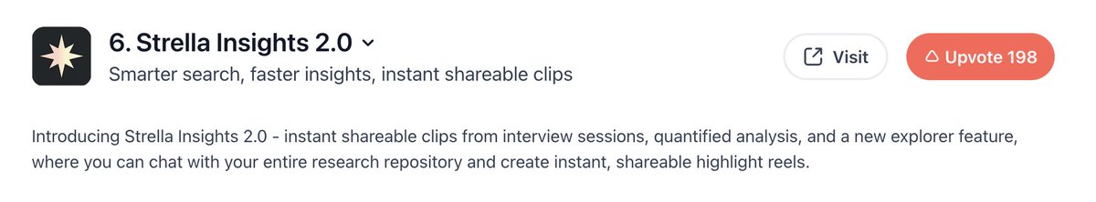 Never seen a team ship like <a href="/strella_io/">Strella</a> — the best platform for AI qualitative research just keeps getting better and better. Launched just a few months ago and already powering insights for <a href="/duolingo/">Duolingo</a>, <a href="/FanDuel/">FanDuel</a>, <a href="/Square/">Square</a>, <a href="/amazon/">Amazon</a>, and <a href="/mixpanel/">Mixpanel</a>🔥🔥
