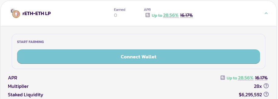 StakeRocketPool's tweet image. Special thanks to @sleety_eth for making these updates look better!

@PancakeSwap is still riding high with up to 28.45% APR!

@okx and @Uniswap still have their special boosted pools where one is up to 60.92% APR!!!

Check out rpldefi.com for more info!

1/5