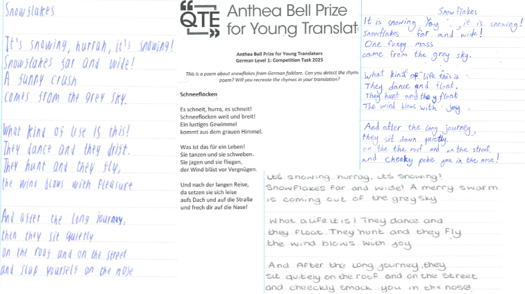 ThamesWestLN's tweet photo. Lots of fantastic poetry translation entries for the #AntheaBell Young Translators prize from @AdaLovelaceSch. #ShoutOutForGerman @GermanEmbassy @GI_London1 @TranslationExch @QueensCollegeOx @ncle_ioe @BritGerAssoc 🇩🇪 https://t.co/cT4ArnWxKC