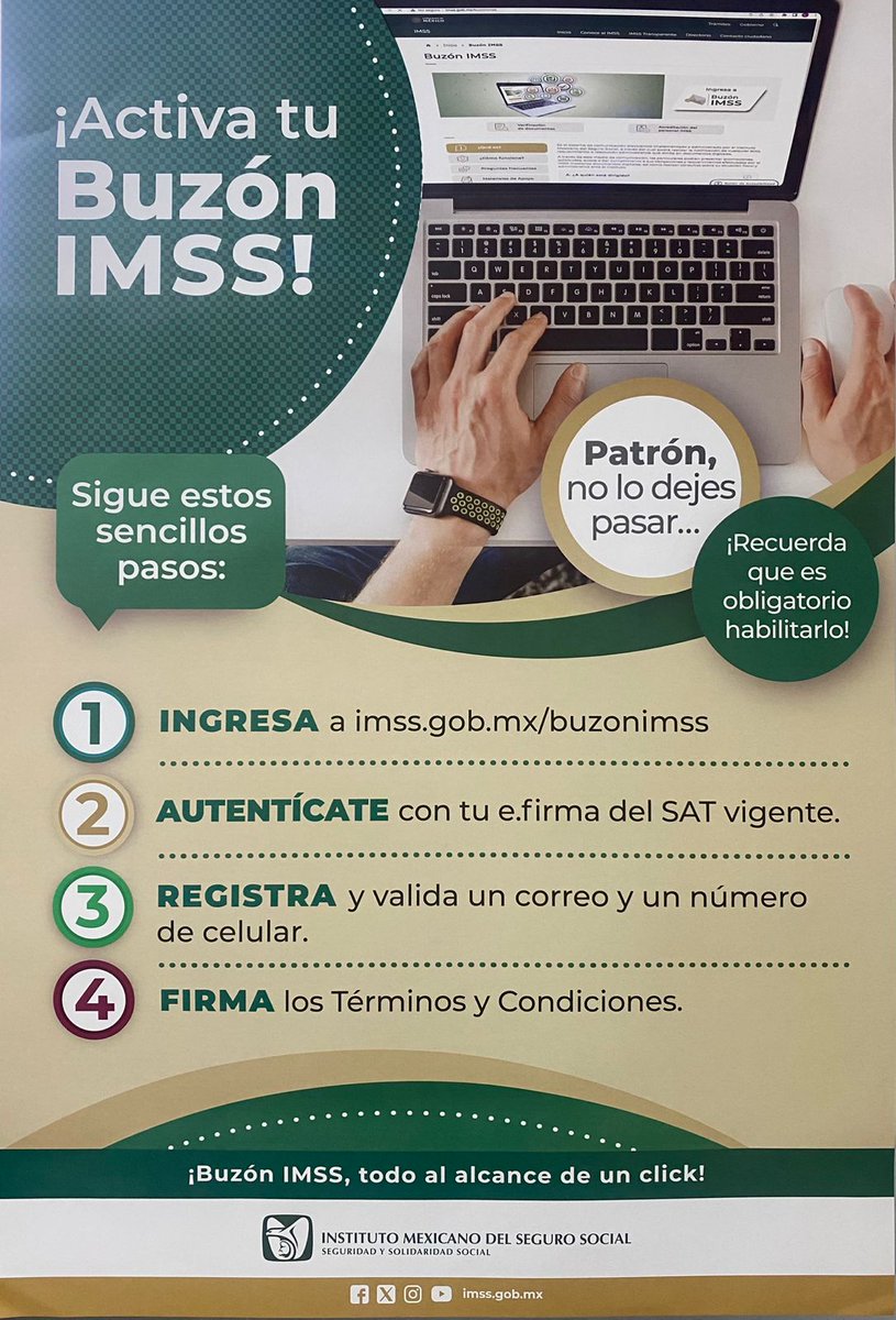 Si no lo haz hecho, el IMSS te invita a activar el BUZON IMSS