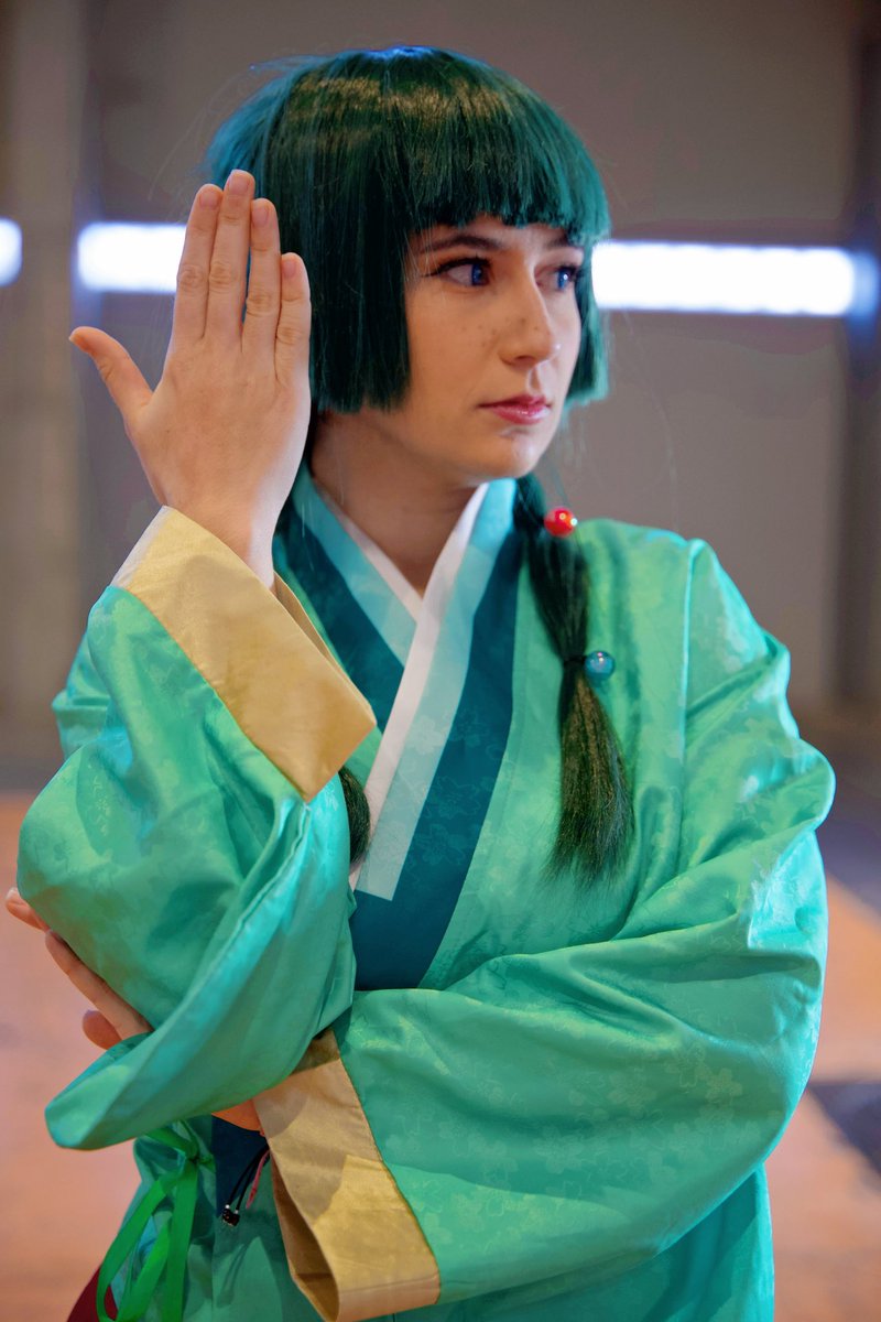 huessitxss's tweet photo. Estrenando a maomao por el episodio de hoy!🐸🍵
Ig: @huessitxss 

#maomao #theapothecarydiaries #Cosplay #xiaomaomao #kusuriyanohitorigoto #kusuriya https://t.co/jq95wxsTH9