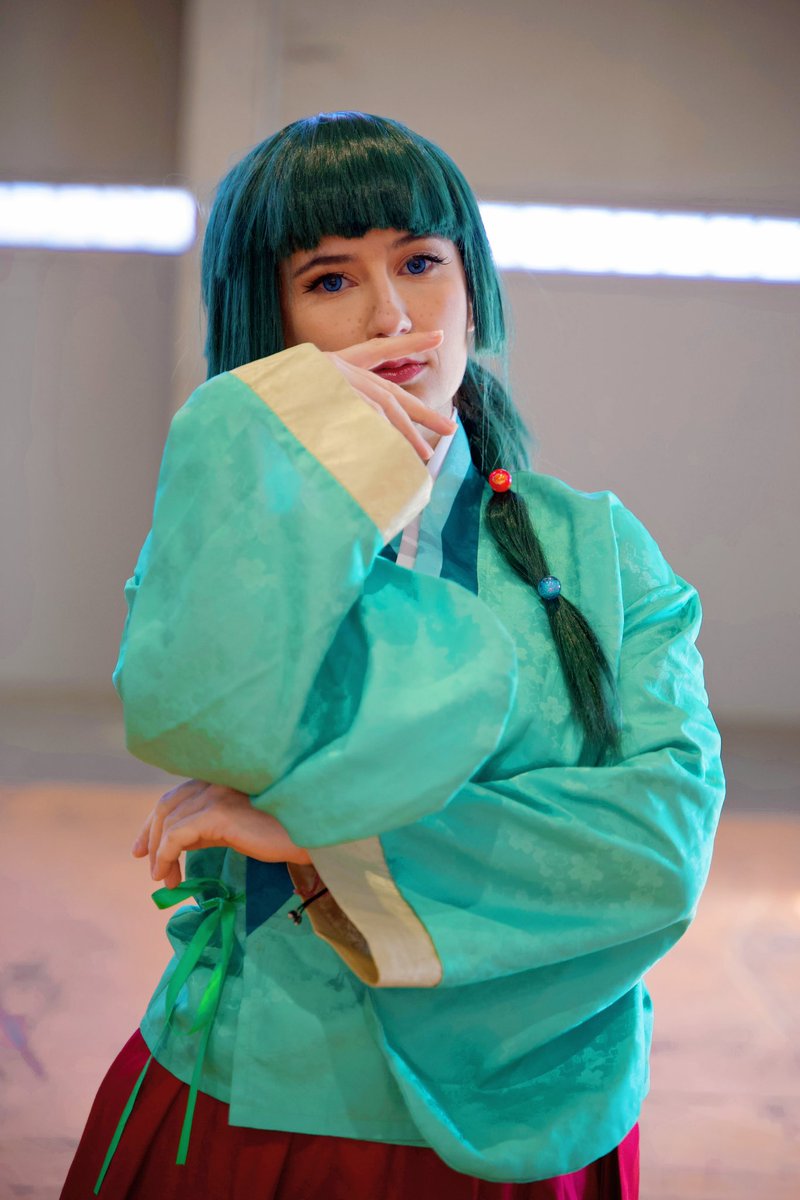 huessitxss's tweet photo. Estrenando a maomao por el episodio de hoy!🐸🍵
Ig: @huessitxss 

#maomao #theapothecarydiaries #Cosplay #xiaomaomao #kusuriyanohitorigoto #kusuriya https://t.co/jq95wxsTH9