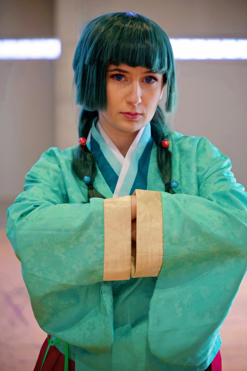 huessitxss's tweet photo. Estrenando a maomao por el episodio de hoy!🐸🍵
Ig: @huessitxss 

#maomao #theapothecarydiaries #Cosplay #xiaomaomao #kusuriyanohitorigoto #kusuriya https://t.co/jq95wxsTH9