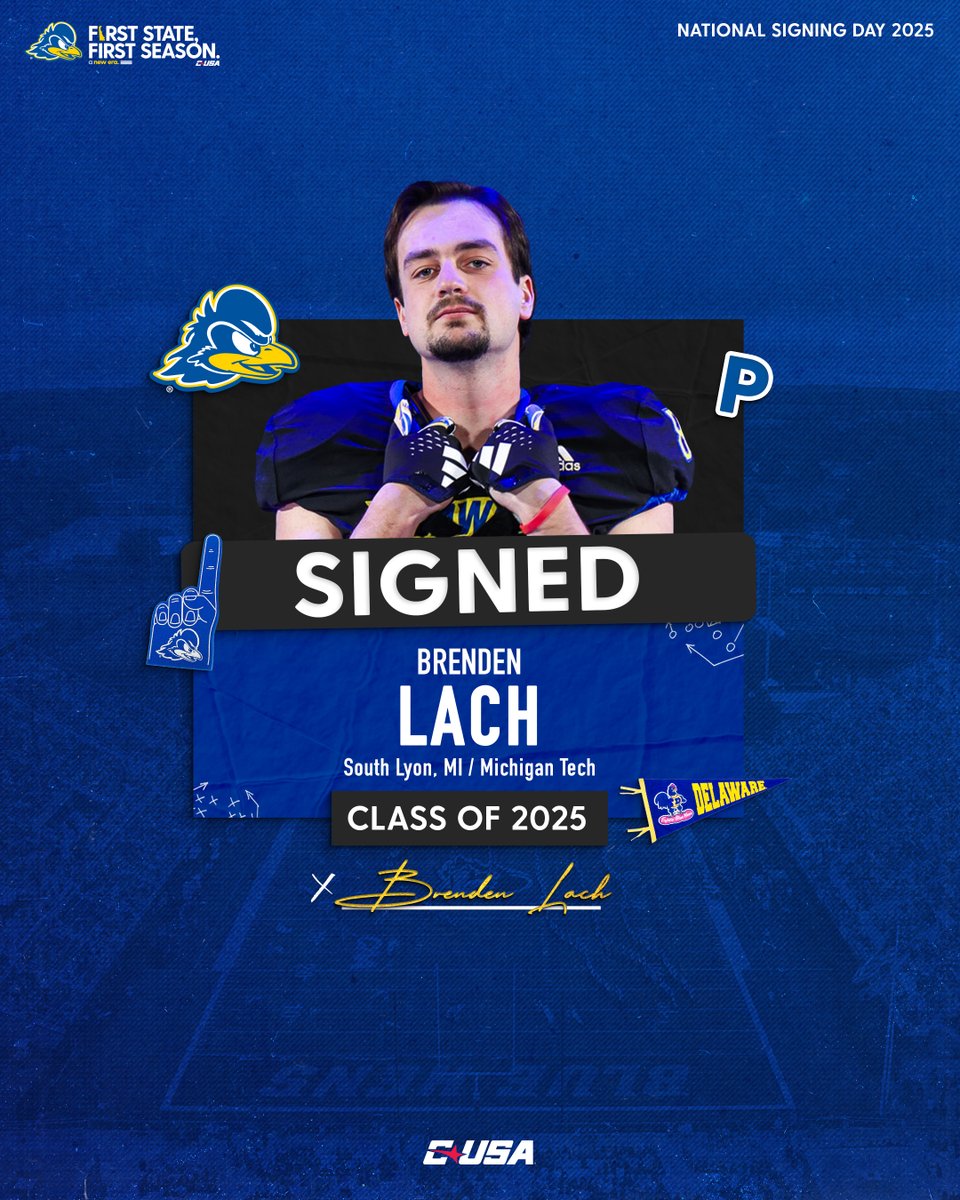 Power leg coming to the 302. Welcome to Delaware, Brenden! ✍️

<a href="/LachBrenden/">Brenden Lach</a> | Level Up