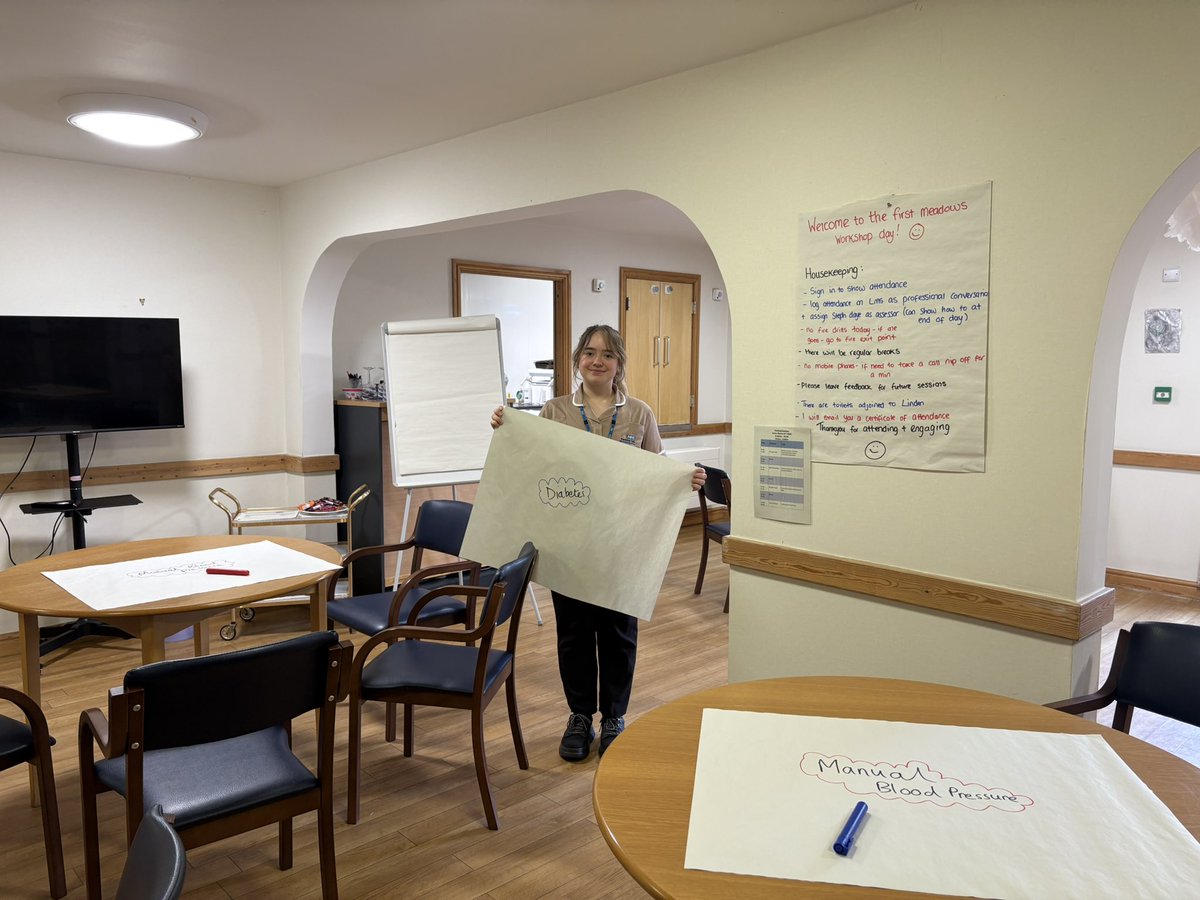 SDaye90's tweet photo. Today was our first Workshop Day at The Meadows aimed at band 3 healthcare staff, supporting them to engage in professional conversations regarding several aspects of clinical practice. Thankyou for your engagement and to our excellent staff leading sessions #PennineCarePeople https://t.co/vwJfvM3Bqc