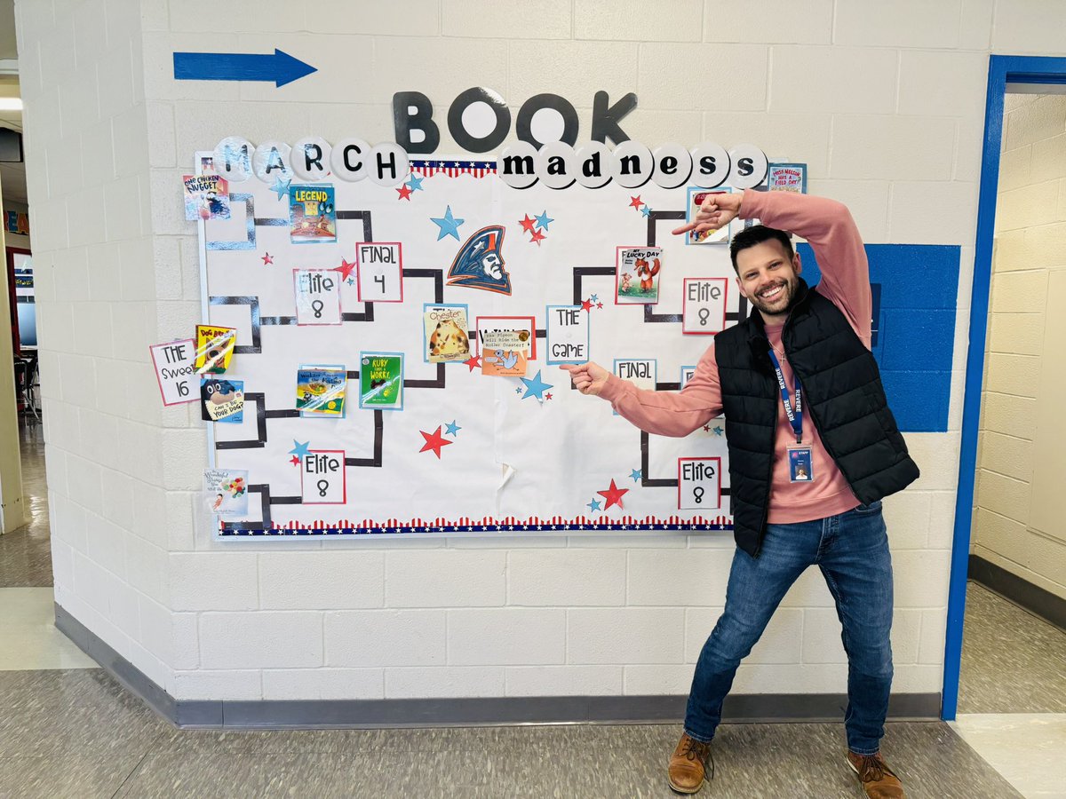 Mr. Petsche with the Book March Madness victory 🏆