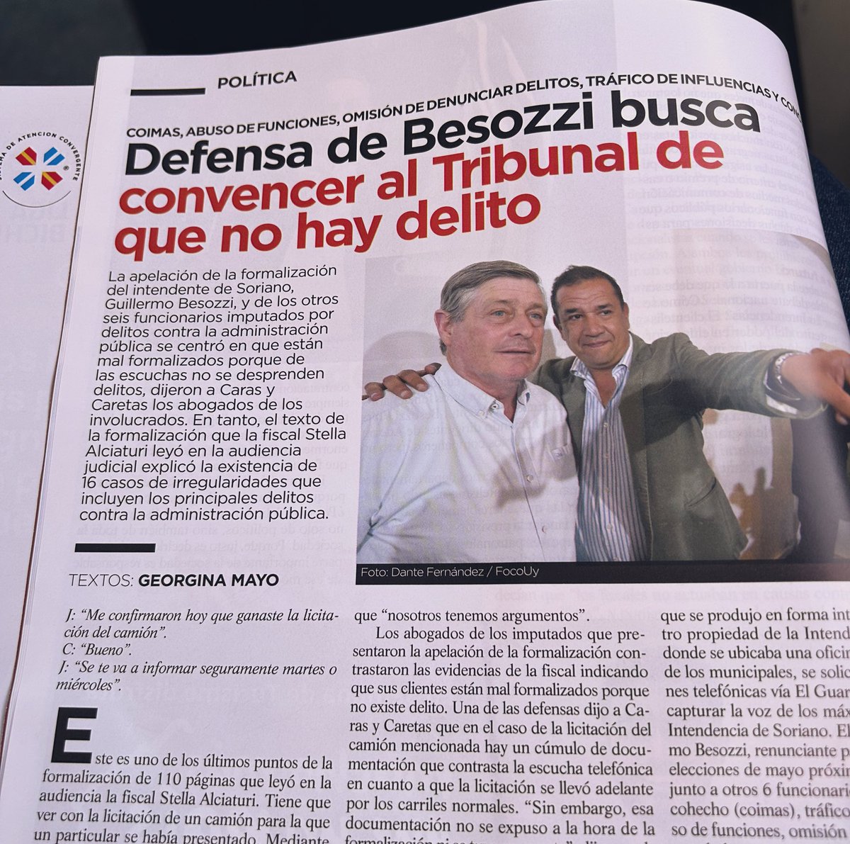 georgina_mayo_'s tweet image. La apelación de la formalización de Besozzi y del resto de los funcionarios imputados de la Intendencia de Soriano se presentó este viernes ante la jueza Ximena Menchaca. Lo que dijeron sus defensores @CarasyCaretasuy