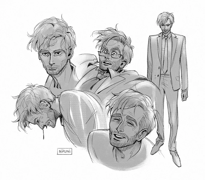 Some Alec sketches! #broadchurch #alechardy #davidtennant 
