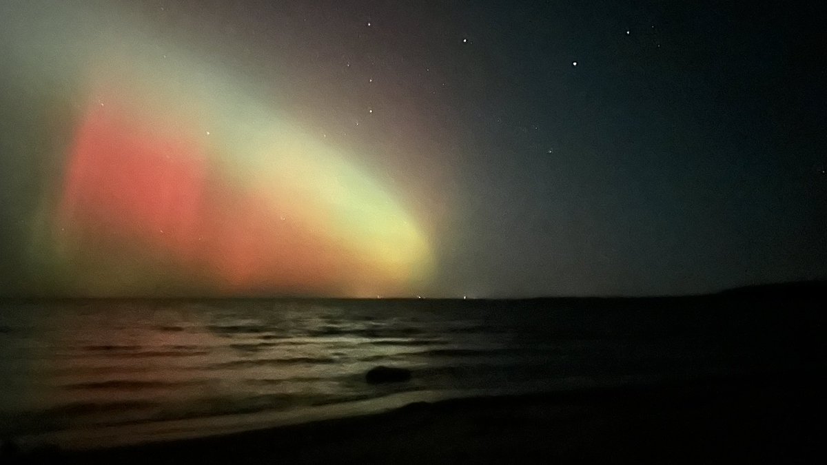 Aurora borealis. Island of Hiiumaa, Hirmuste.