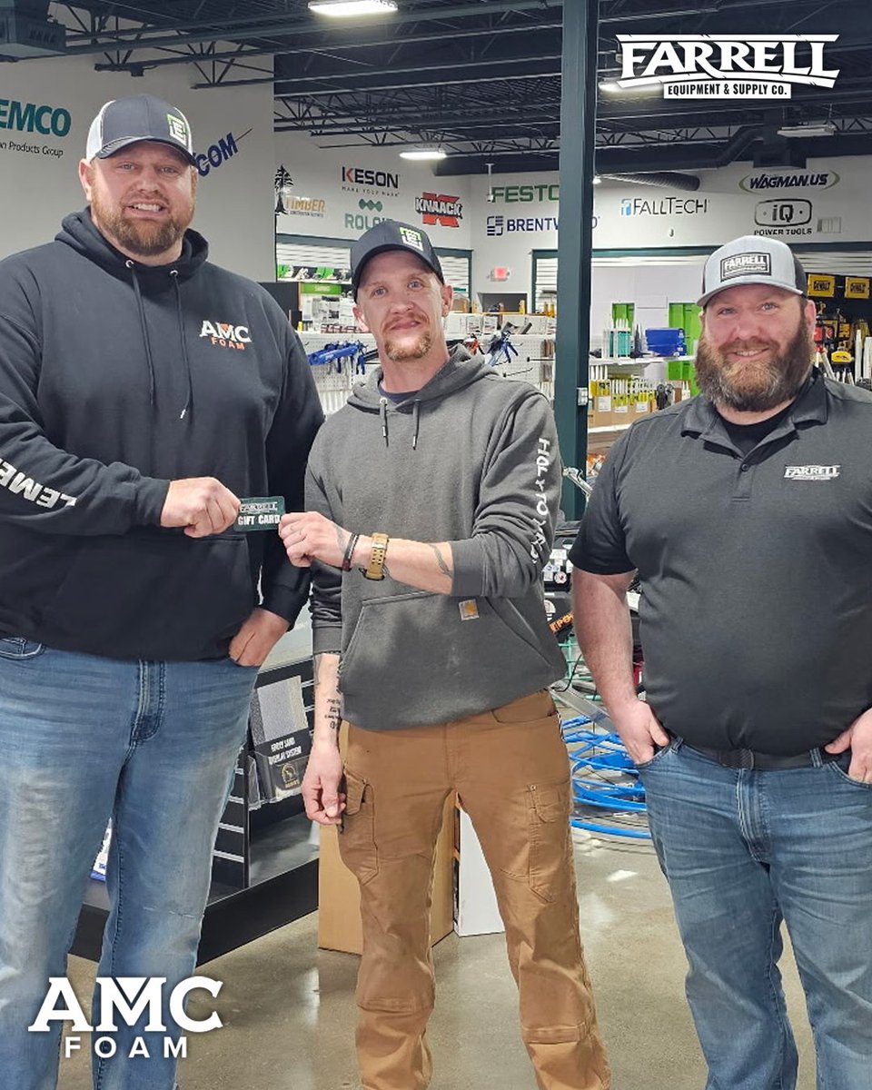 FarrellEquip's tweet image. Congratulations to Adam Stevermer with HTTL Concrete out of Andover, MN for winning @AmcFoam&apos;s giveaway at our Product Show last week. Adam won a $1,000 Farrell gift card.

#FarrellEquipment #WhereTheProsGo #ElementICF