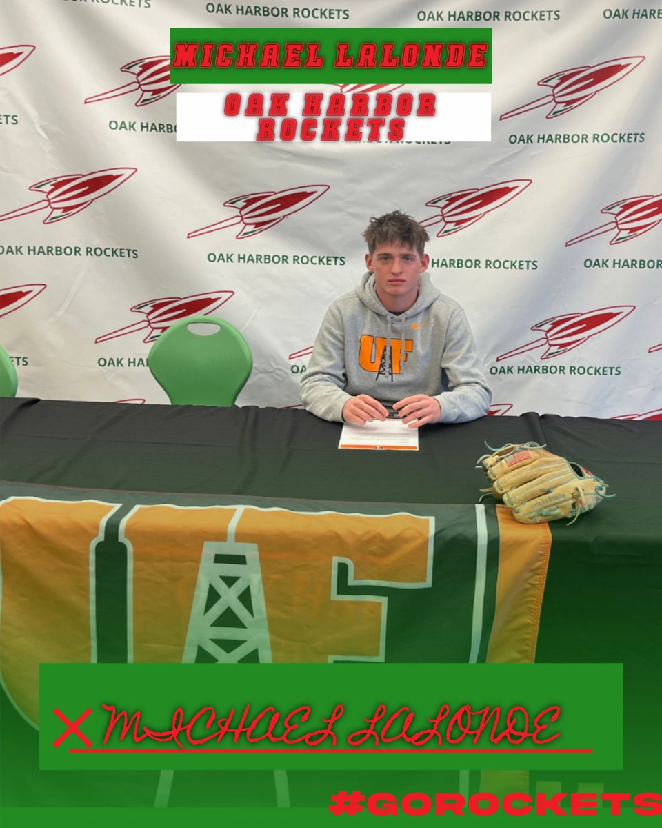Oak Harbor -&gt; -&gt; -&gt; Findlay

Congratulations to Michael Lalonde on committing to the University of Findlay to play Baseball!

#GoRockets