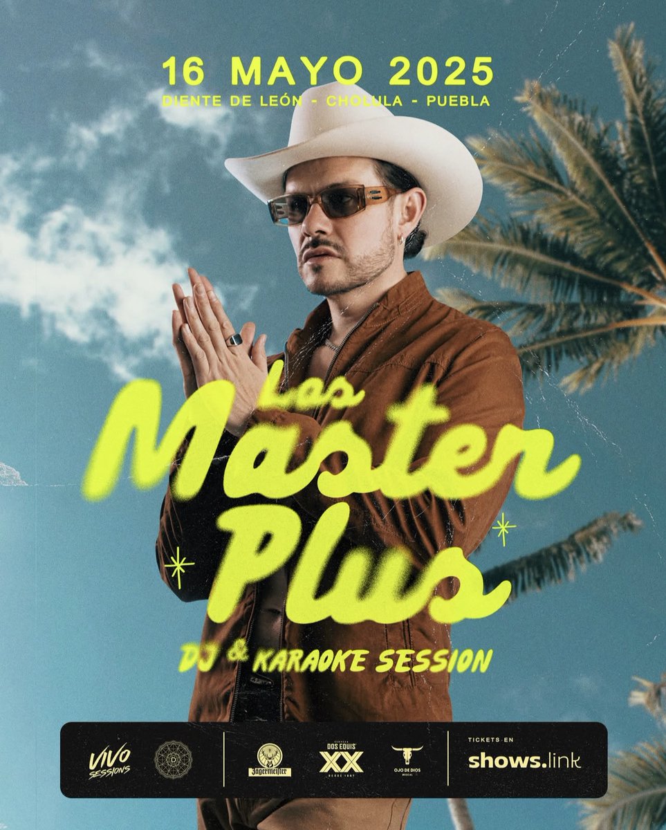 Este 16 de mayo regresan a un formato super chido los amigos de .<a href="/losmasterplus/">Los Master Plus</a>, en #Dj &amp; #KaraokeSession, en el .<a href="/ClubDientedLeon/">////// Diente de León</a>, en Cholula.

Boletos en el sistema de shows.link