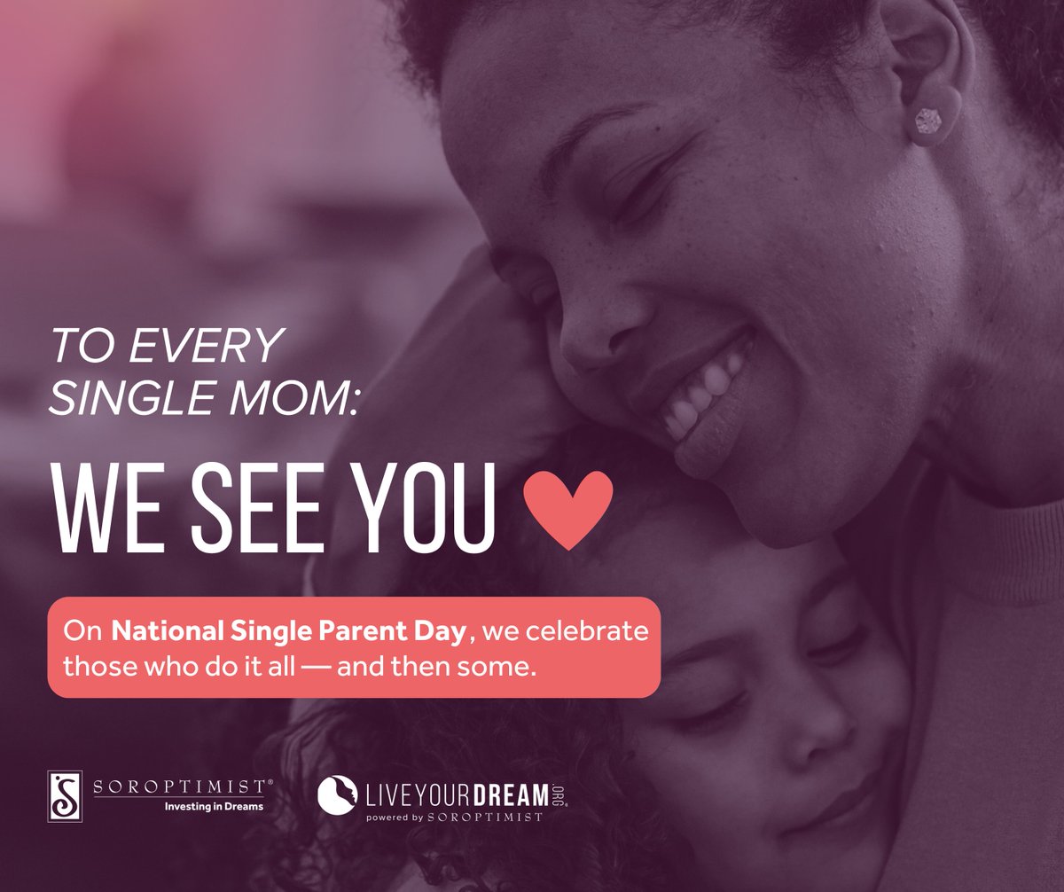 On #NationalSingleParentDay, we recognize the single mothers doing it all and rocking it! Send a note of encouragement to your Live Your Dream Award recipients letting them know how proud of them you are 💖