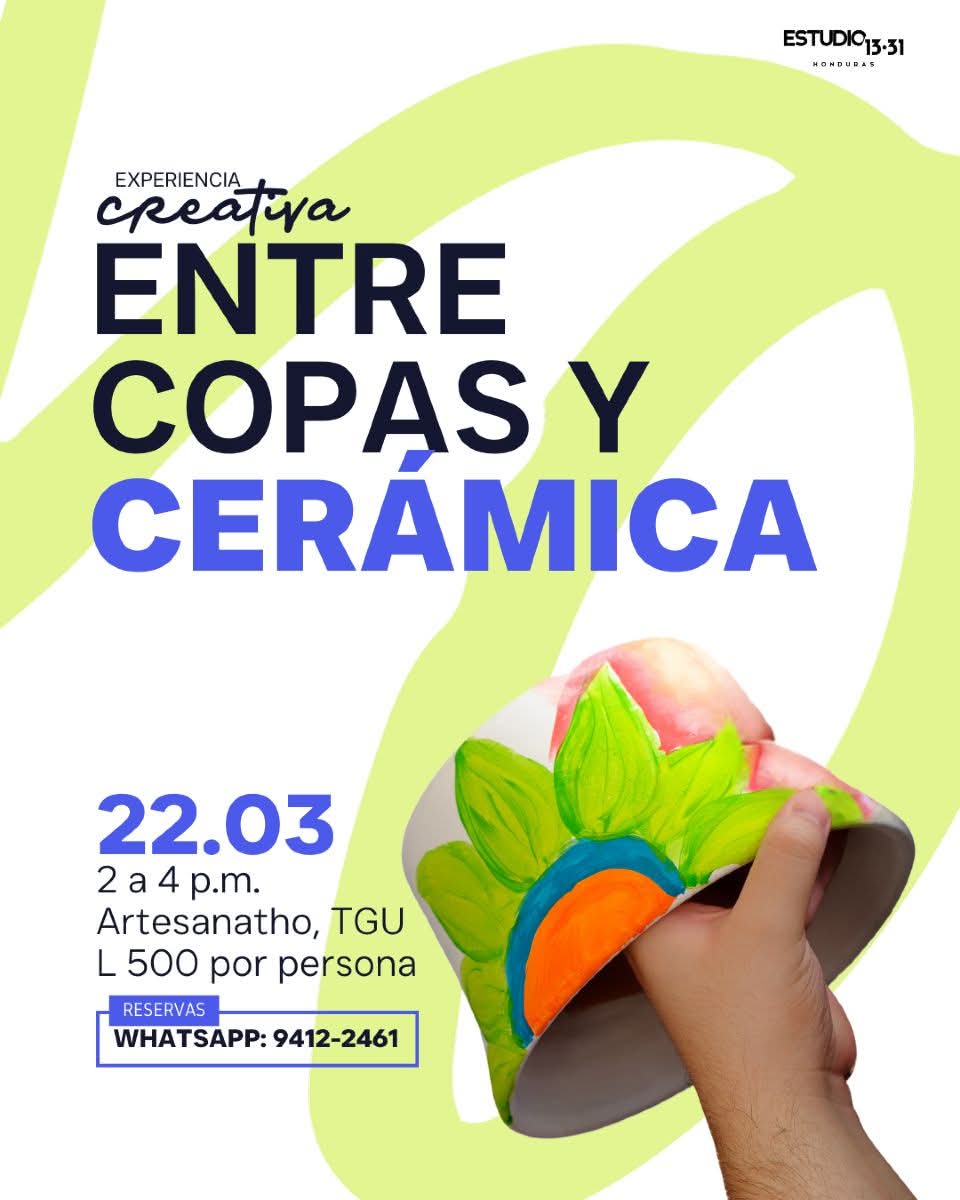 Estudio1331's tweet photo. RESERVA LA FECHA
Vive la Experiencia Creativa "Entre Copas y Cerámica" con Estudio 1331
Escoge y pinta sobre una pieza de cerámica (corazón, macetero, y más!)
mientras disfrutas de una Sangría.

22 de marzo 2025
2 - 4 p. m. 

📍Artesanatho
Col. La Campaña, 2da Calle, Casa 3355 https://t.co/JZNQU76ca1