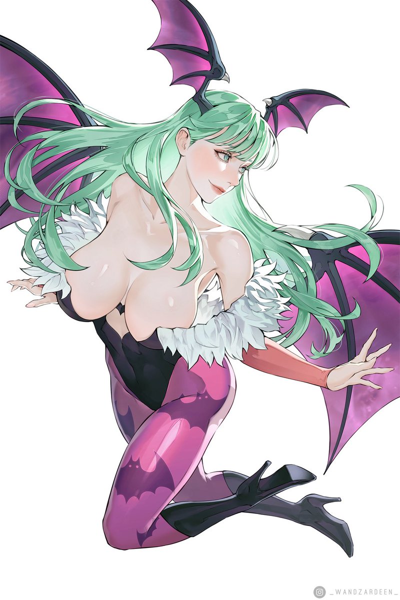 _wandzardeen_'s tweet image. Tried adding color to the Morrigan line art from a while back 🦇
#morriganaensland #Darkstalkers #MVC