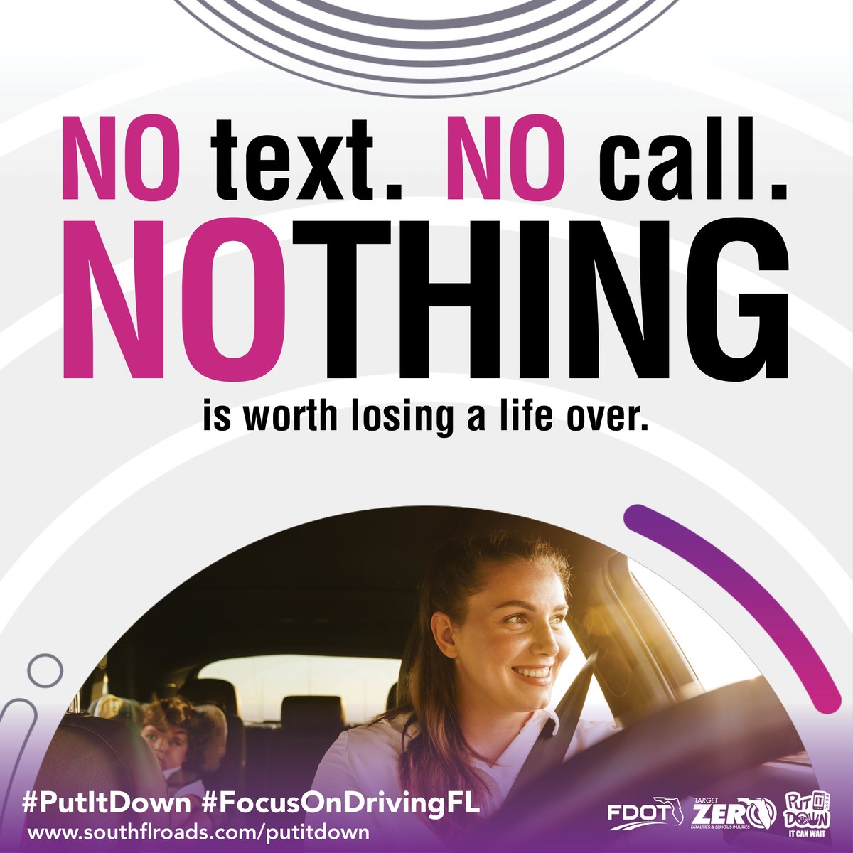 MDCPS's tweet photo. Put your phone away—it’s not worth the danger. 
Your life and your loved ones are far more valuable than any text.

#Putitdown #letsgeteveryonehome https://t.co/ClYiWeE9NN